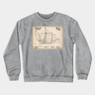 Santa Maria ship - Christopher Columbus Carrack Nau 15th century - SD Crewneck Sweatshirt